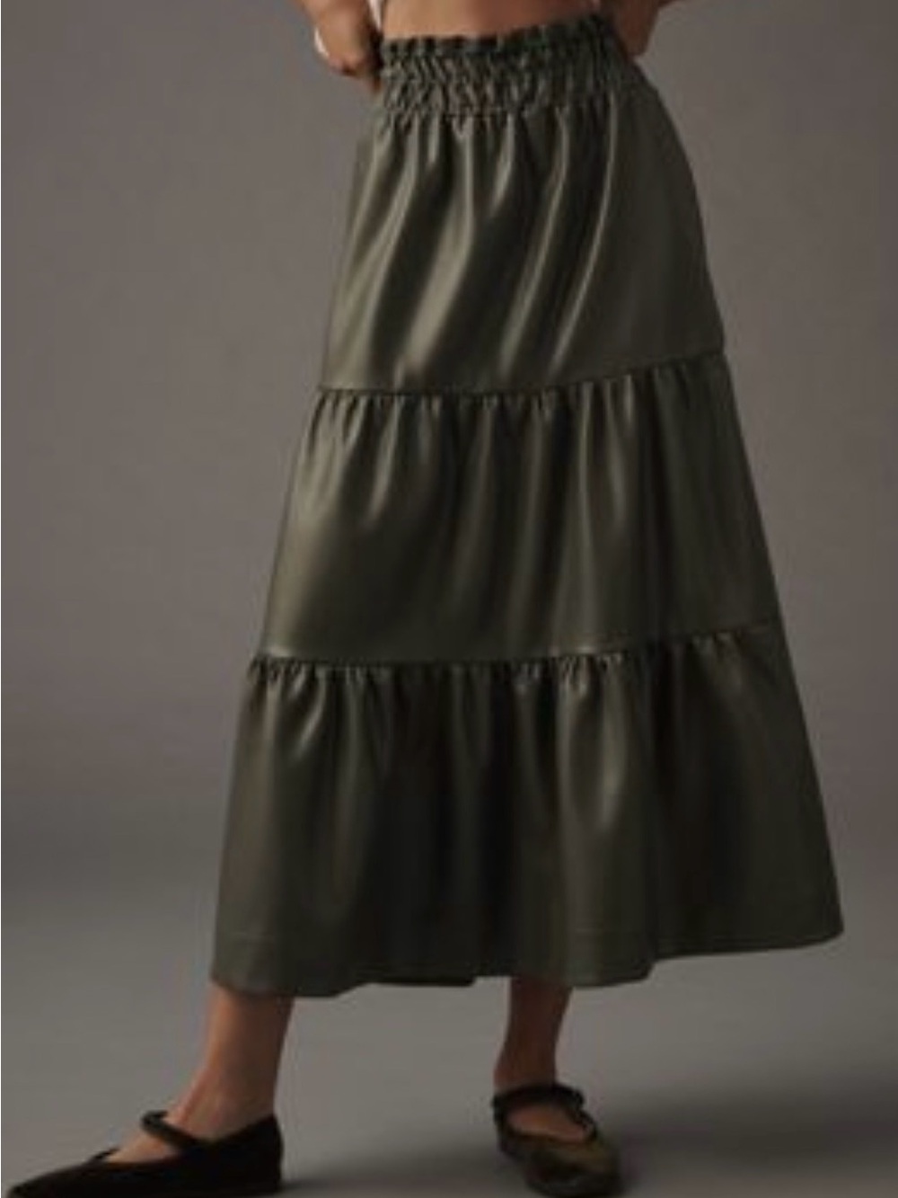 Anthropologie The Somerset Maxi Skirt: Faux Leather Edition